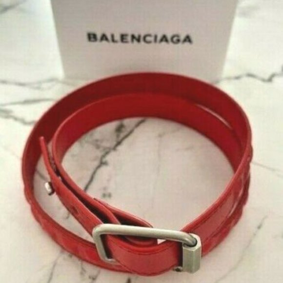 Balenciaga Grommet Triple Wrap Leather Bracelet - Picture 7 of 7